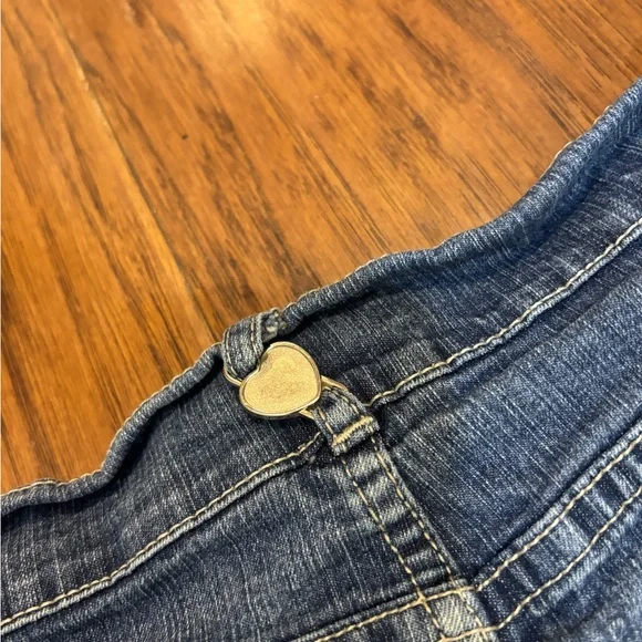 Skechers Girls Size 10 Denim Skort Ruffle Hem Y2K - Picture 4 of 8